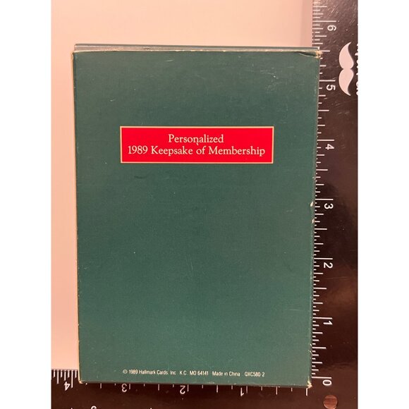 1989 HALLMARK KEEPSAKE ORNAMENT A VISIT FROM SANTA ADD YOUR NAME - Picture 3 of 8